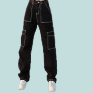 Girls’ Cargo Style Denim Trousers