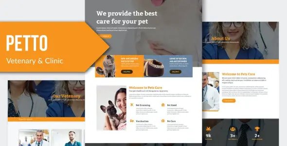 Petto – Vetenary Pet Clinic Template Kit